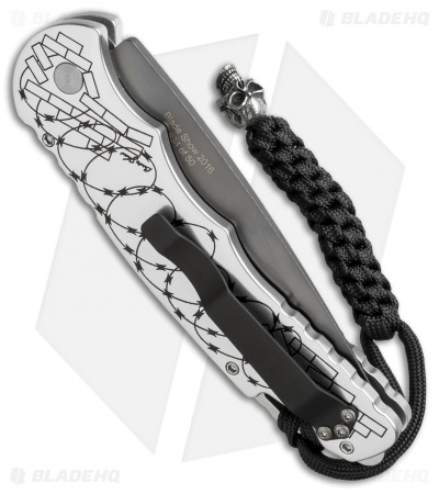 Pro-Tech Razor Wire Skull TR-4 Automatic Knife (4" Gray DLC) Limited Edition