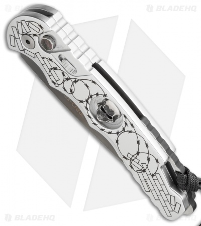 Pro-Tech Razor Wire Skull TR-4 Automatic Knife (4" Gray DLC) Limited Edition