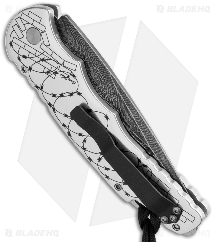 Pro-Tech Razor Wire Skull TR-4 Automatic Knife (Zoe Crist Damascus