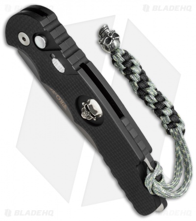 Pro-Tech TR-4.74 Limited Edition Skull TR4 Automatic Knife Super Grip (Gray DLC)