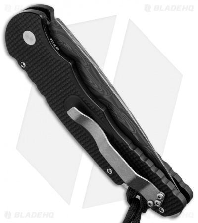 Pro-Tech TR-4 Limited Edition Skull Automatic Knife Knurled Black (4" Damasteel)