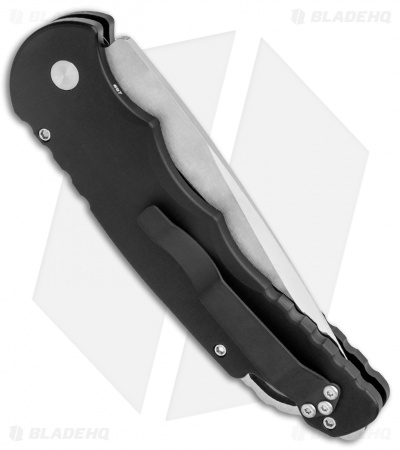 Pro-Tech TR-4 Automatic Knife Black Aluminum MOP Button (4" Compound Mirror)