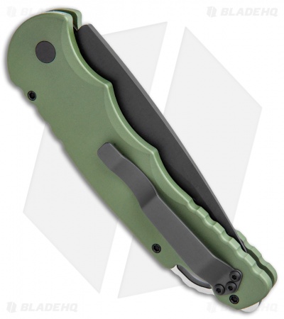 Protech TR-4.3 Green Tactical Response 4 Automatic Knife (4" Black D2)