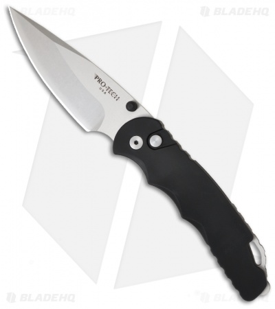 Pro-Tech TR-4 Tactical Response Button Lock Manual Knife (4" Stonewash) TR-4MA.1