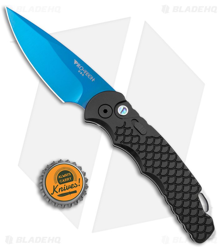 Pro-Tech TR-5 Tactical Response Automatic Black Fish Scale (3.25" Sapphire)