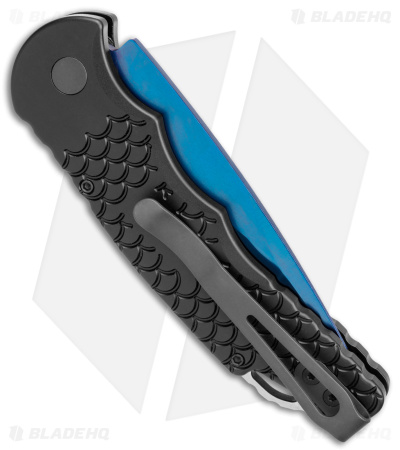Pro-Tech TR-5 Tactical Response Automatic Black Fish Scale (3.25" Sapphire)