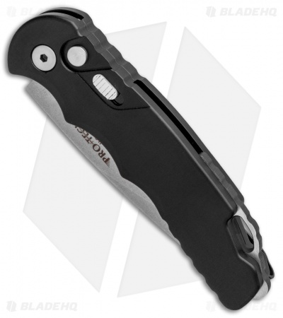 Pro-Tech TR-5 Automatic Knife Black Aluminum (3.25" Stonewash)