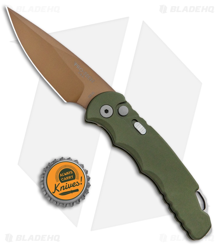 Pro-Tech TR-5 Desert Warrior Automatic Knife OD Green (3.25" Copper)