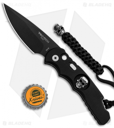 Pro-Tech TR-5 Skull Tactical Response Automatic Knife Black (3.25" Black)