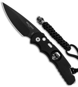 Pro-Tech TR-5 Skull Tactical Response Automatic Knife Black (3.25" Black)