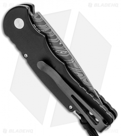 Pro-Tech TR-5 Skull Tactical Response Automatic Knife Black (3.25" Damascus)