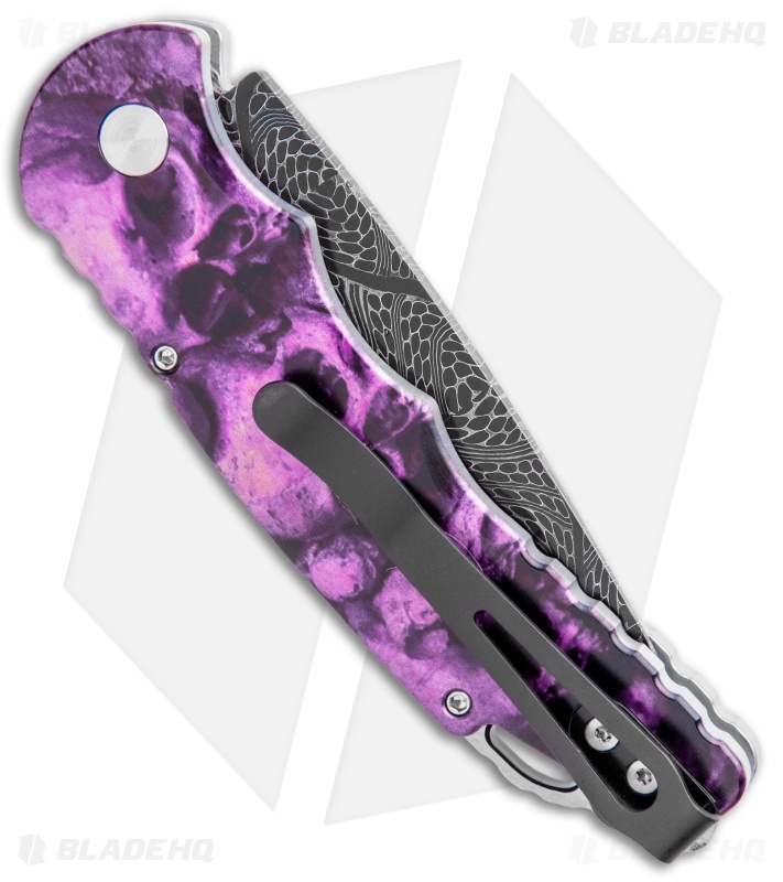 Protech TR-5 Auto Knife | Purple Skulls - Blade HQ