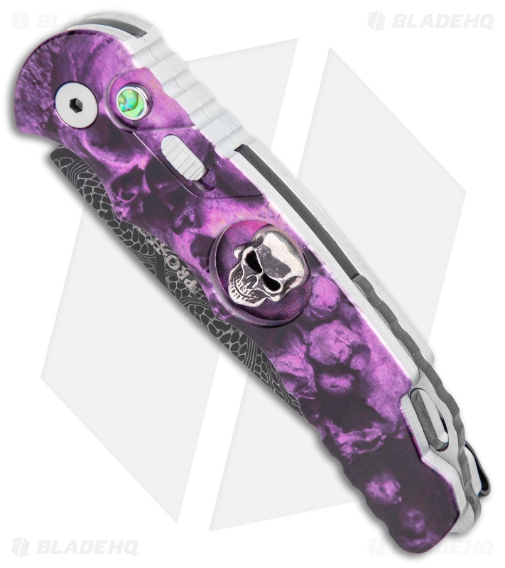 Protech TR-5 Auto Knife | Purple Skulls - Blade HQ