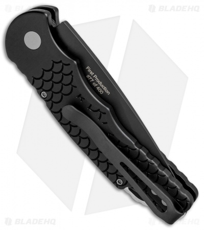 Pro-Tech TR-5 Tactical Response Automatic Black Fish Scale (3.25" Black) X1