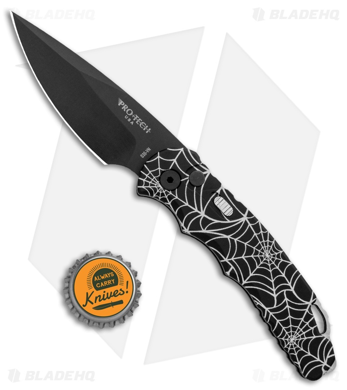 Pro-Tech TR-5 Tactical Response Automatic Knife Spider Web (3.25" Black)
