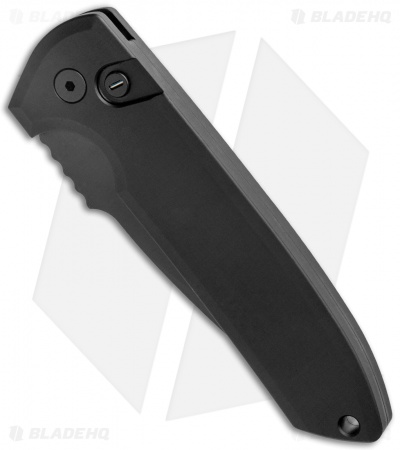 Pro-Tech Les George Rockeye Operator Automatic Knife Black Aluminum (3.5" Black)