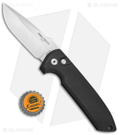 Pro-Tech Les George Rockeye Automatic Knife Smooth Black (3.4" Satin)