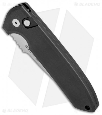 Pro-Tech Les George Rockeye Automatic Knife Smooth Black (3.4" Satin)