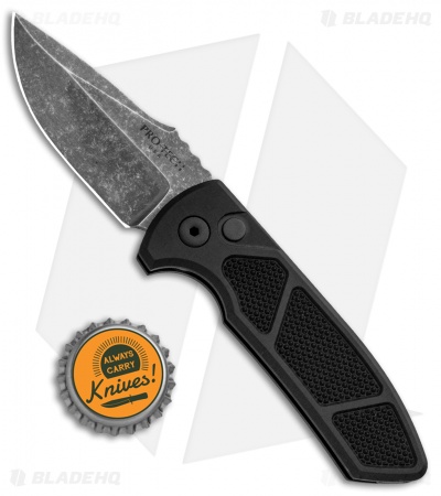 Pro-Tech Les George SBR Prototype Automatic Knife Knurled (2.6" Acid Wash)