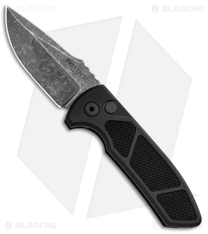 Pro-Tech Les George SBR Prototype Automatic Knife Knurled (2.6" Acid Wash)