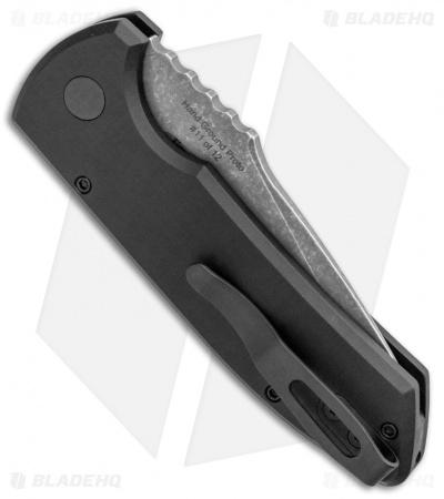 Pro-Tech Les George SBR Prototype Automatic Knife Knurled (2.6" Acid Wash)