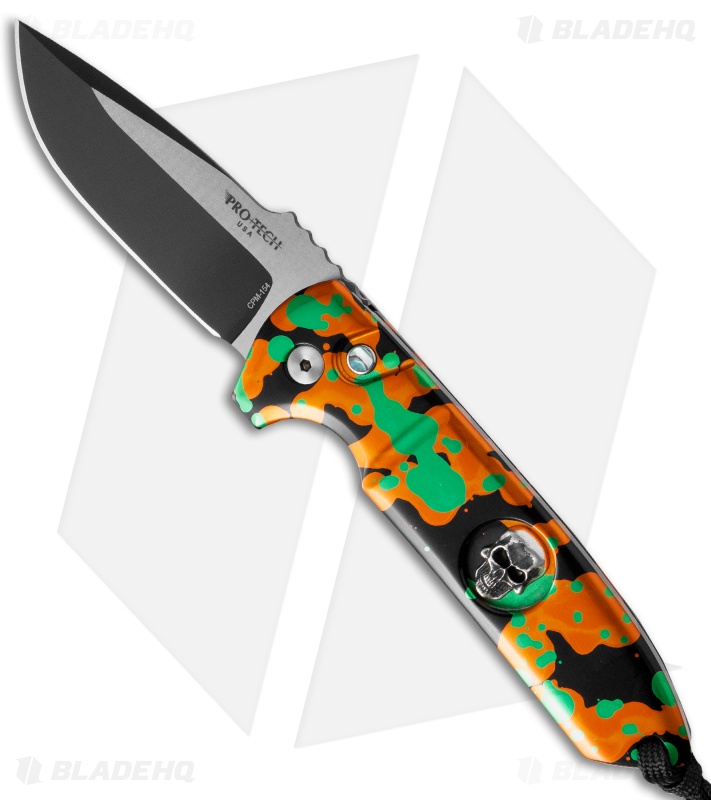 Pro-Tech Les George Rockeye Skull Surprise Splash Auto - Green/Orange/Black