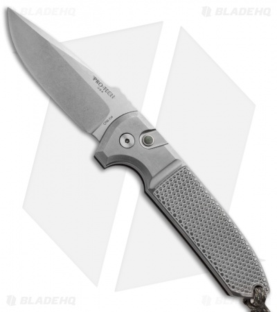 Pro-Tech Les George Rockeye Steel Custom Automatic Knife (3.375" Stonewash)