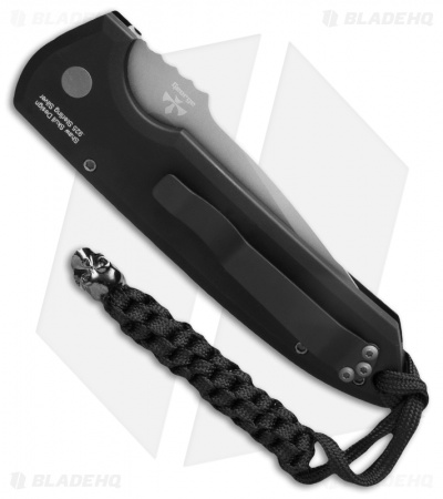 Pro-Tech Les George Rockeye Skull Automatic Knife Knurled (3.375" Bead Blast)