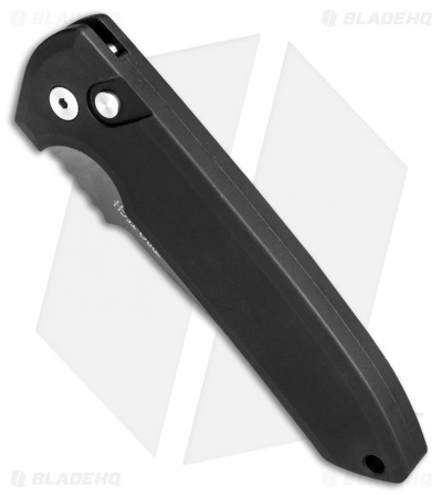 Pro-Tech Les George Rockeye Automatic Knife Black (3.375" Gray DLC) LG121