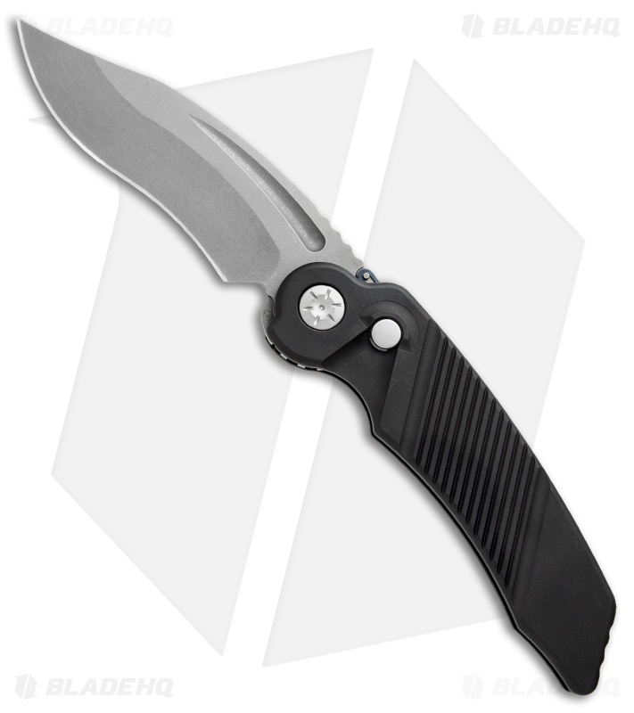 Rat Worx MRX Lightweight Recurve Automatic Knife Black (3.6