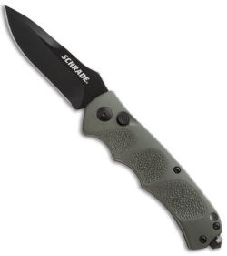 Schrade Extreme Survival Spear Point Automatic Knife Green (3.25" Black) SC60OD