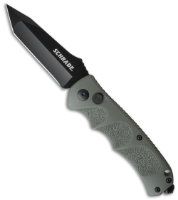 Schrade Extreme Survival Tanto Automatic Knife Green (3.25" Black) SC60ODT