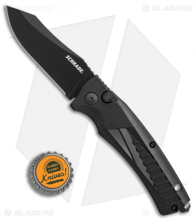 Schrade SC90 Automatic Knife Black Aluminum (3.25" Black) SC90B