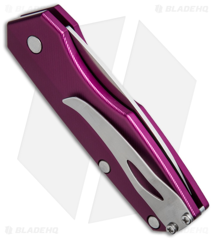 BrightShots Scorpion Automatic Knife Purple Aluminum (2.75" Satin)