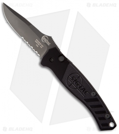 SigTac Automatic Tactical Knife w/ Drop Point (Black SER)