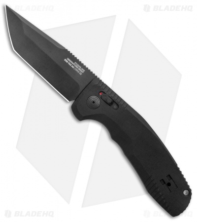 SOG Knives SOG-TAC AU Tanto Automatic Knife Black Aluminum (3.4" Black)