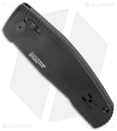 SOG Knives SOG-TAC AU Tanto Automatic Knife Black Aluminum (3.4" Black Serr)