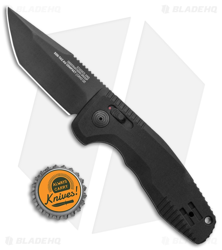SOG Knives SOG-TAC AU Compact Tanto Automatic Knife Aluminum (2.9" Black)