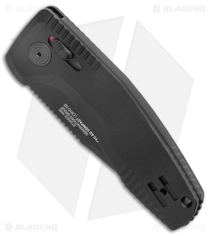 SOG Knives SOG-TAC AU Compact Tanto Automatic Knife Aluminum (2.9" Black Serr)