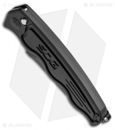 SOG-TAC Automatic Knife Drop Point (3.5" Black) ST-06