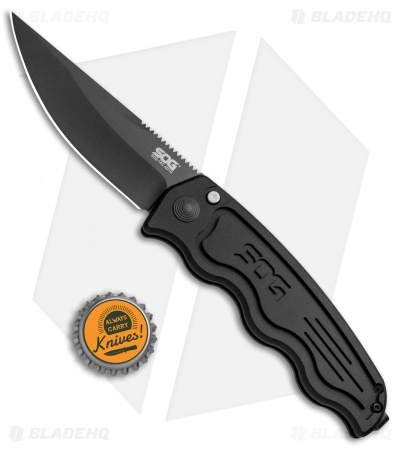 SOG-TAC Clip Point Automatic Knife (3.5" Black) ST-02