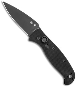 Spyderco Autonomy 2 Automatic Knife Black G-10 (3.5" Black LC200N) C165GPBBK2