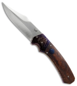 Rainy & Cory Vallotton Freedom Fighter D/A Automatic Knife Iron Wood (4" Satin)