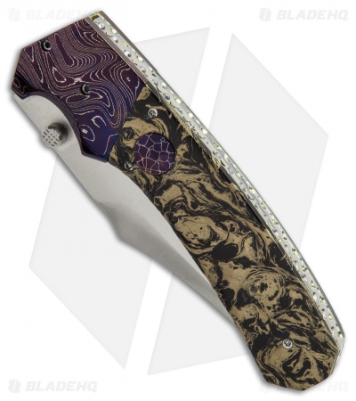 Rainy & Cory Vallotton Freedom Fighter D/A Automatic Knife M3 Mokume (4" Satin)