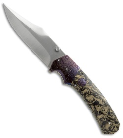 Rainy & Cory Vallotton Freedom Fighter D/A Automatic Knife M3 Mokume (4" Satin)