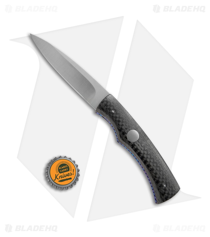 Rainy Vallotton Custom Hunter Automatic Knife Carbon Fiber (3.5" Satin)