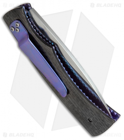 Rainy Vallotton Custom Hunter Automatic Knife Carbon Fiber (3.5" Satin)