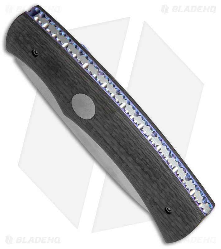 Rainy Vallotton Custom Hunter Automatic Knife Carbon Fiber (3.5" Satin)