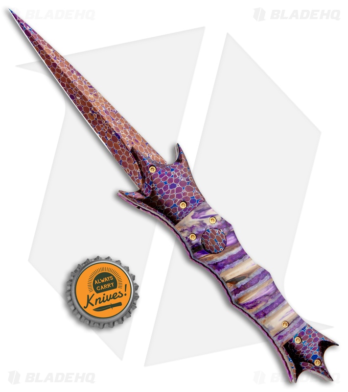 Rainy Vallotton Prototype Warlock's Apprentice Auto Knife Mammoth/Dragon Skin