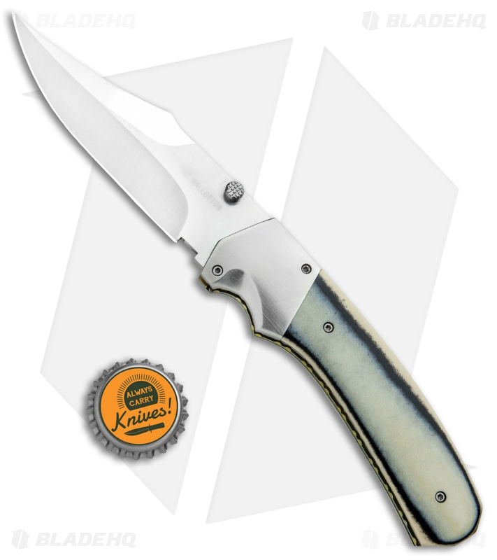 Rainy & Cory Vallotton Freedom Fighter D/A Automatic Knife Ivory Micarta #5